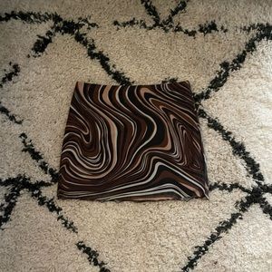 Brown Swirly Skirt, Size XL